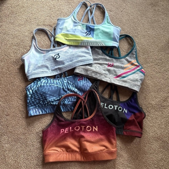 Peloton Other - Peloton set of 6 strappy sports bras medium VGUC